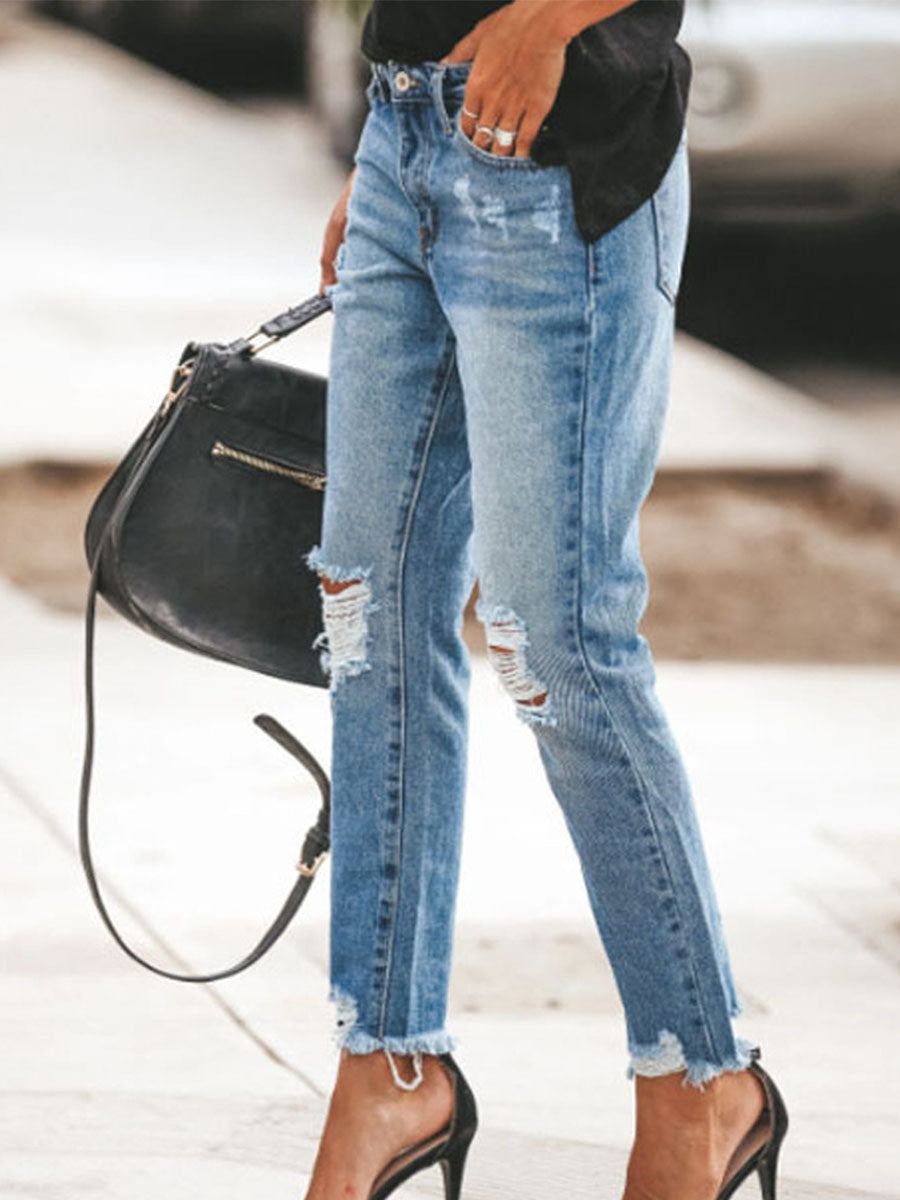 Ripped Light Blue Jeans