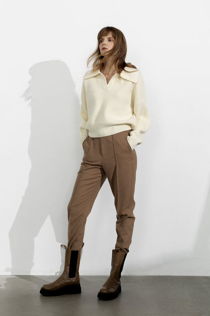 Henrietta Ivory Collared Sweater