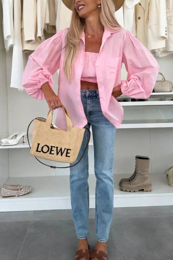 SHIRT WITH TOP  PINK