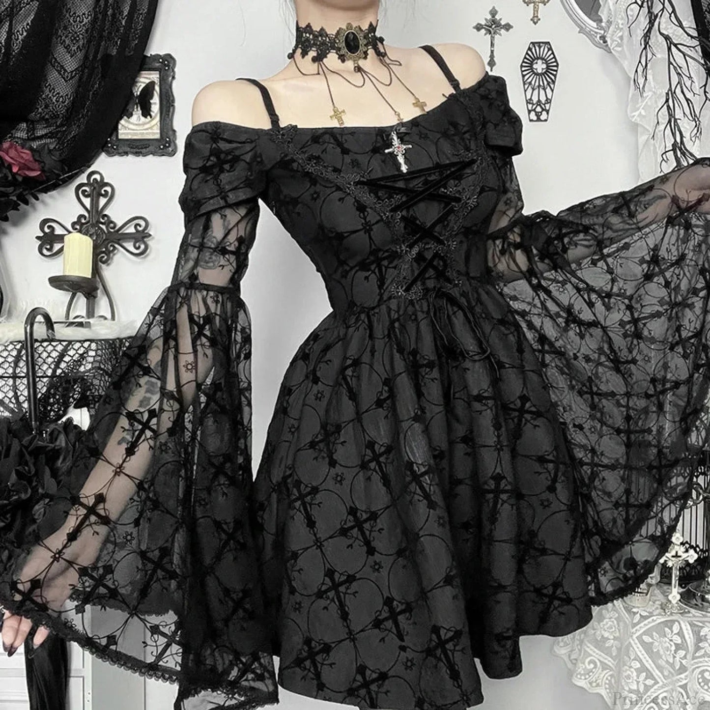 Distinguish Patchwork Petite Frock