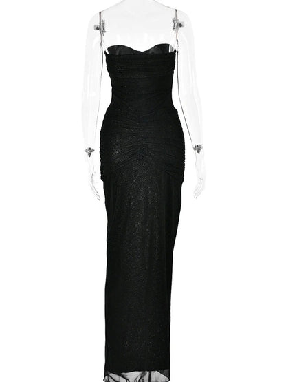 Eden Sleeveless Mesh Maxi Dress