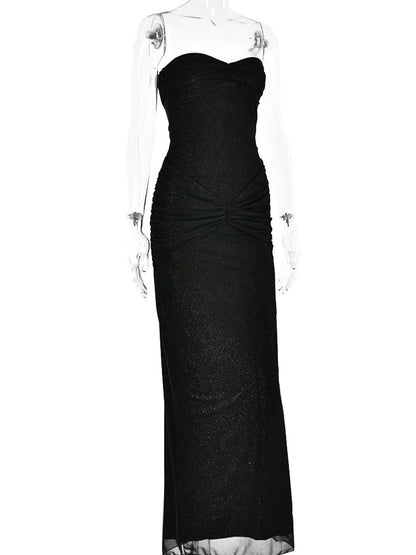 Eden Sleeveless Mesh Maxi Dress