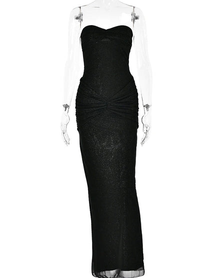 Eden Sleeveless Mesh Maxi Dress