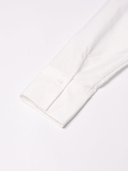 Emmily Backless Single Breasted Chic Blouse