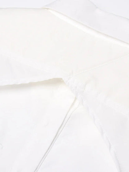 Emmily Backless Single Breasted Chic Blouse
