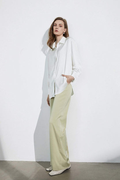 Business Essential Ivory Silky Blouse