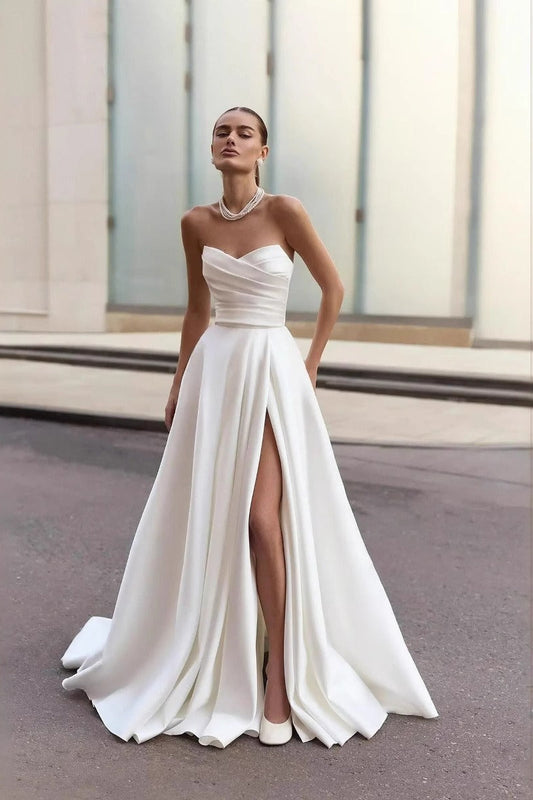 Strapless Maxi Prom Dress