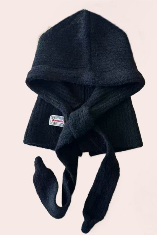 Stylish and Warm Knitted Hooded Scarf/neck Warmer (2-in-1)
