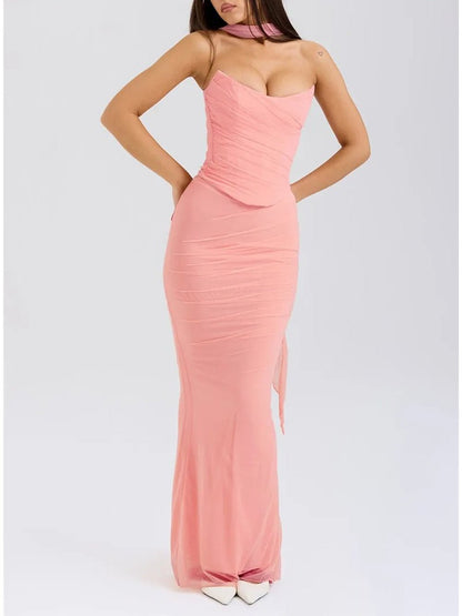 Flora Strapless Top & Skirt Set