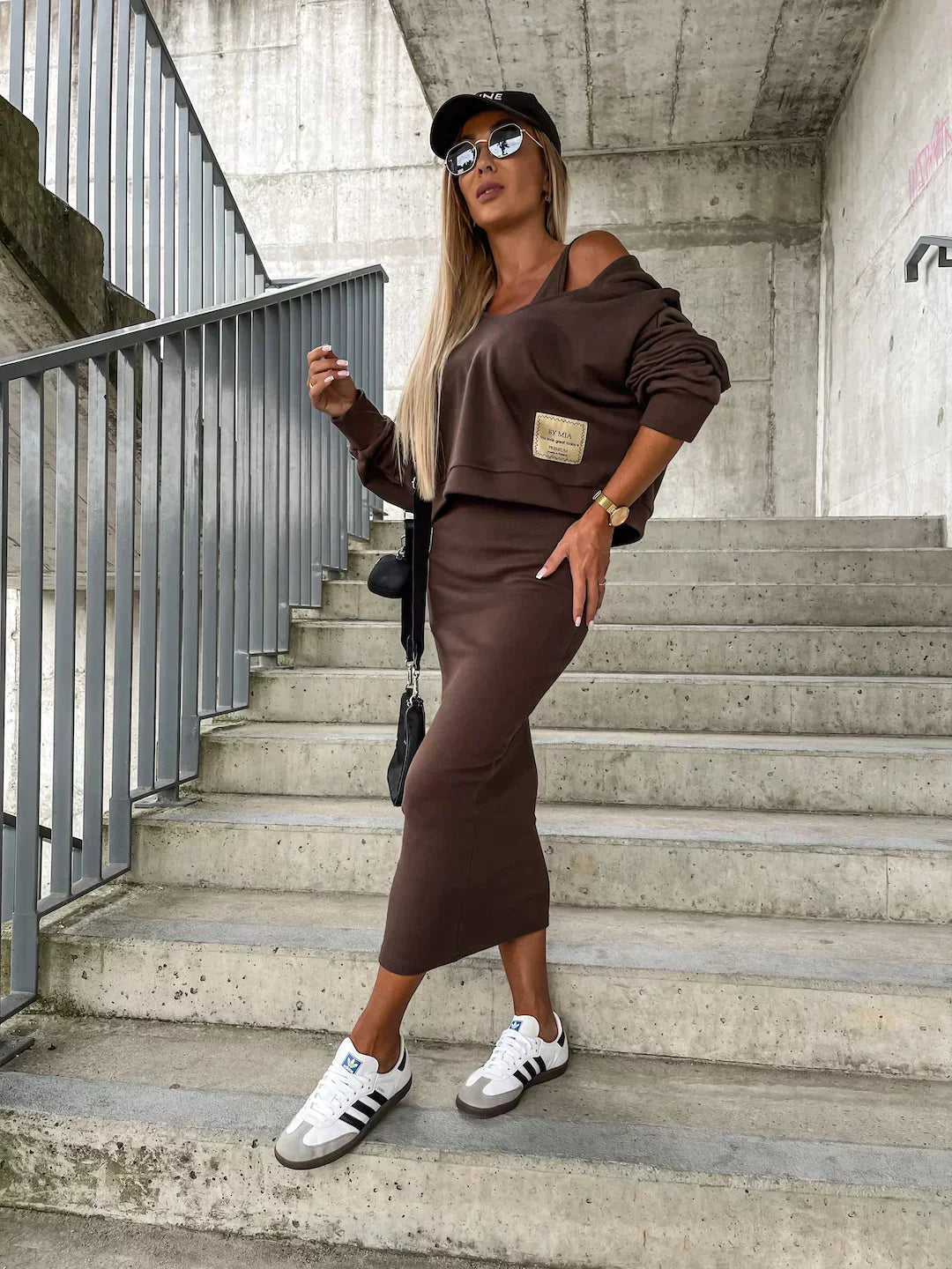 Evodia Dress and Cardigan in a Set for Women Party Night Style