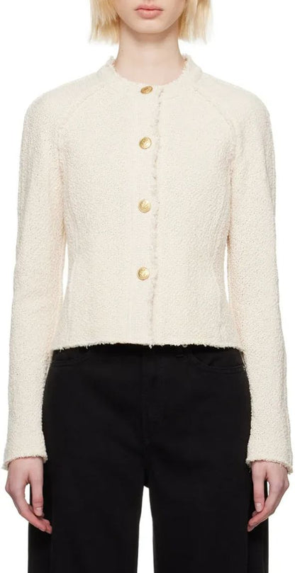Knitted Cardigan Jacket Women Winter Round Neck Jumper Small Women's Thin Short Paragraph Tops