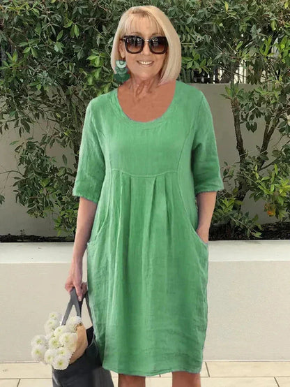 Jennifer Elevated Summer Dress with Pockets Designer Edit