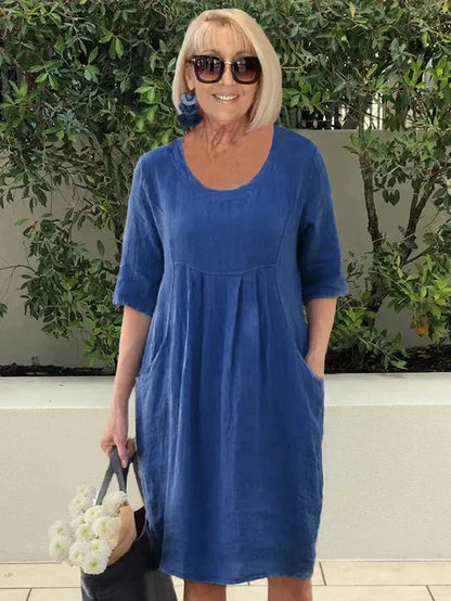 Jennifer Elevated Summer Dress with Pockets Designer Edit
