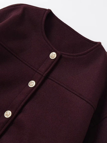 Isabella Button Front Cropped Jacket