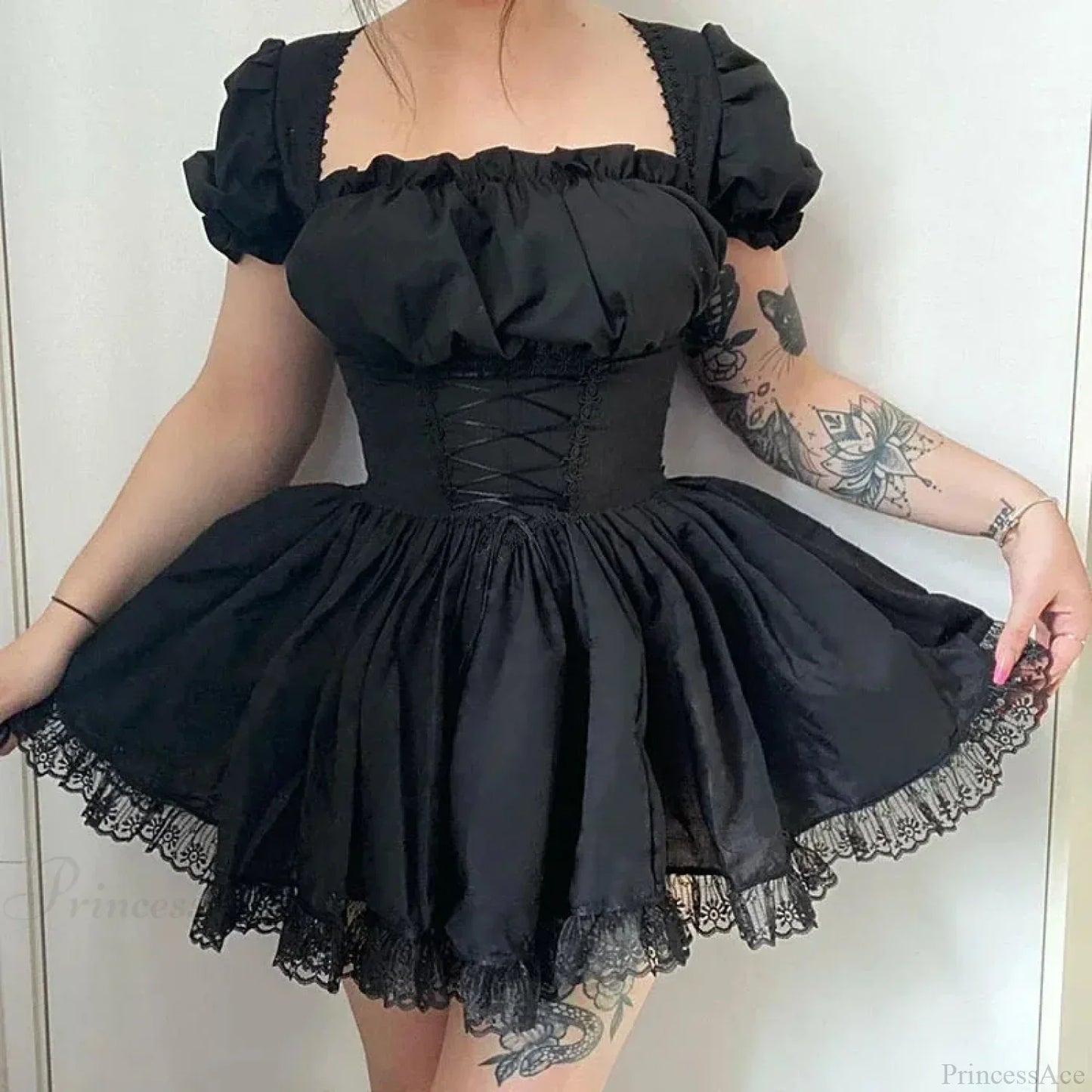 Ivory Lace Puff Small Dress