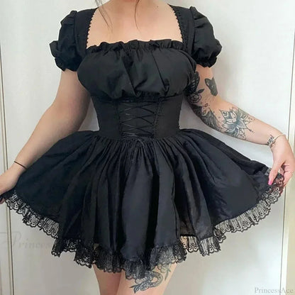 Ivory Lace Puff Small Dress