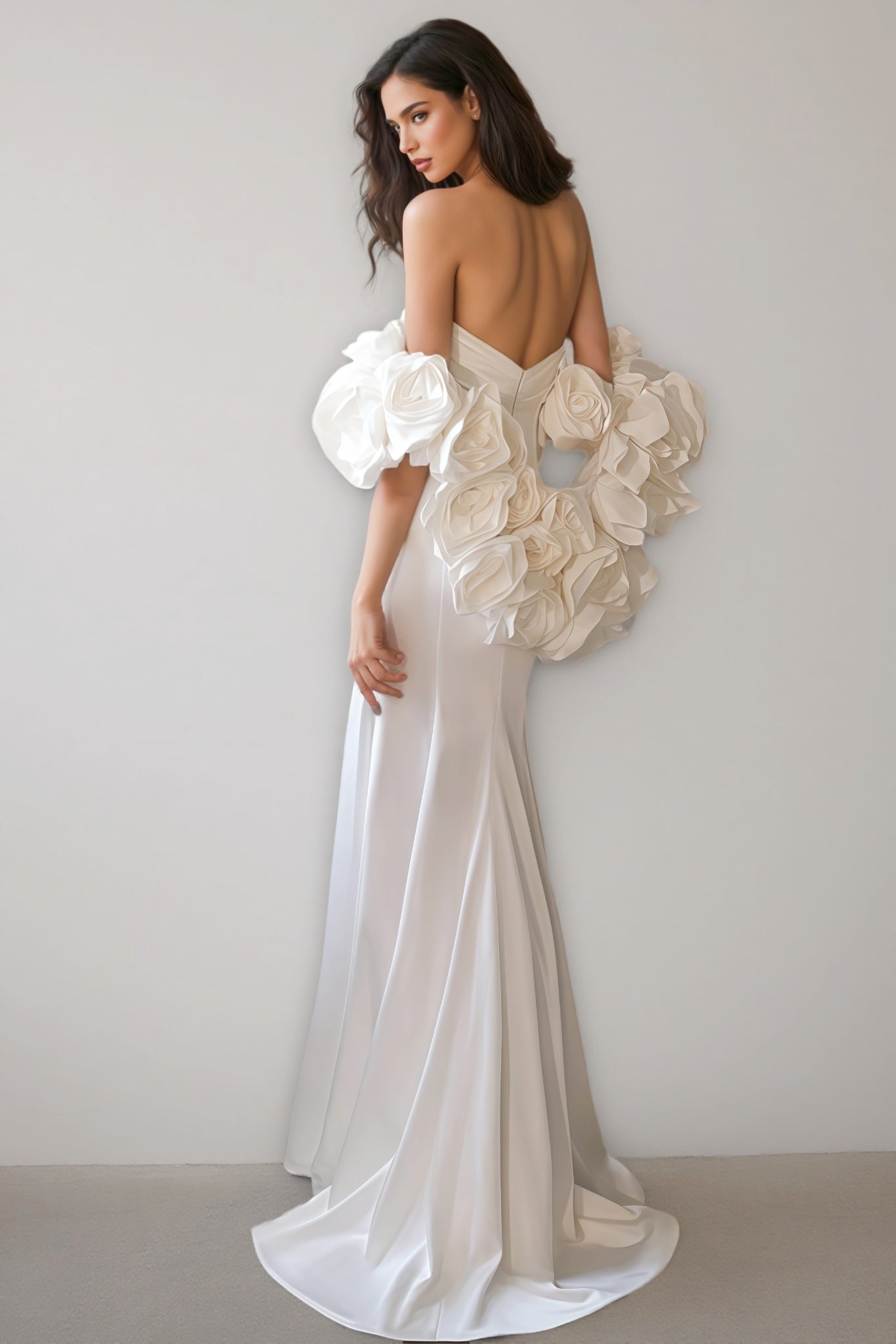 Bexle 3D Floral Fishtail Maxi Dress