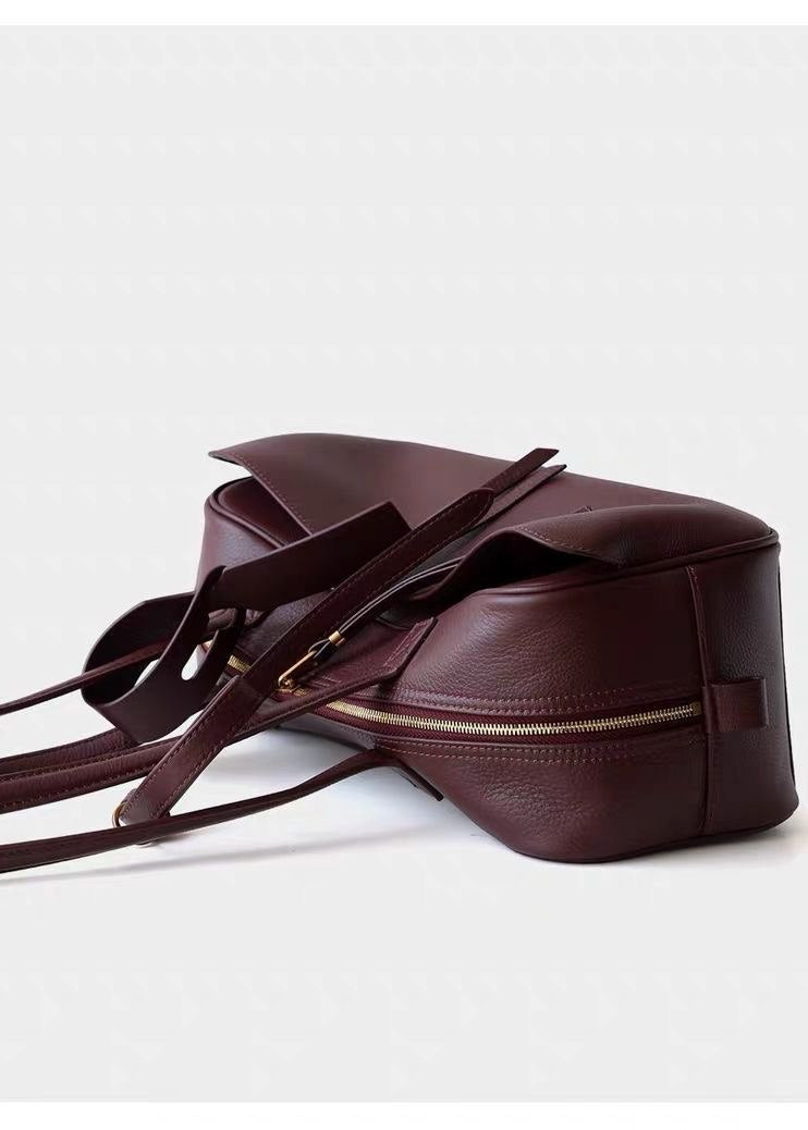 Bordeaux Leather Shoulder Bag – Structured Minimalist Design