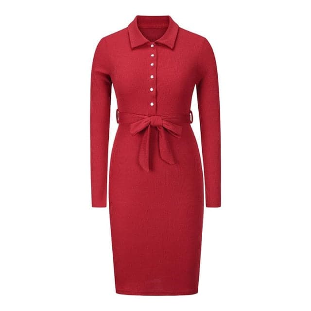 Elegant Fashion Bandage Sweater Dress