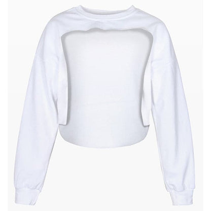Irregular Cut Out Streetwear New Oneck Hoodies