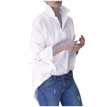 Fashion Women Casual Long Sleeve Lapel Shirts