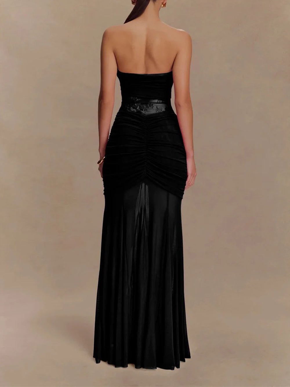 Rebecca Backless Off Shoulder Maxi Dress