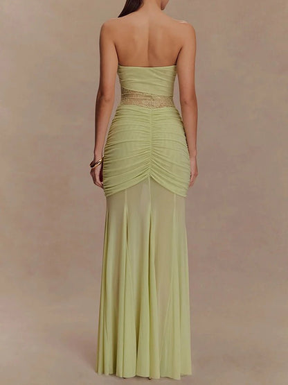 Rebecca Backless Off Shoulder Maxi Dress