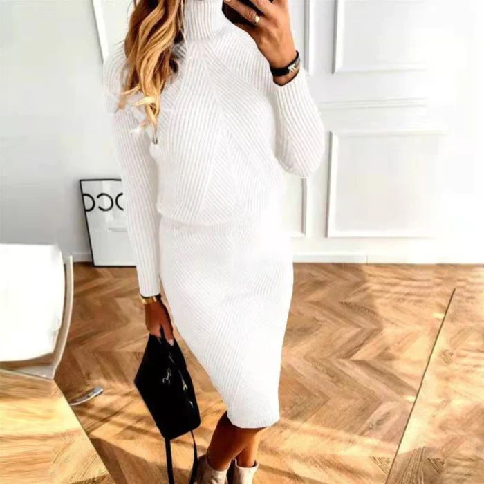 Valentina Aesthetic Chic Knitted Sweater Dress for Women Silhouette Collection