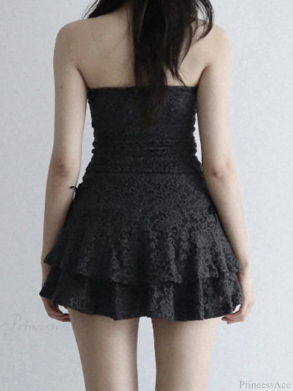 Sleeveless Mesh Cocktail M Dress