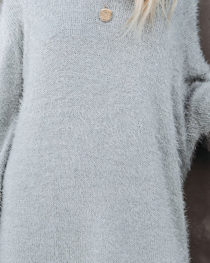 So In Love Knit Sweater Dress Heather Grey FINAL