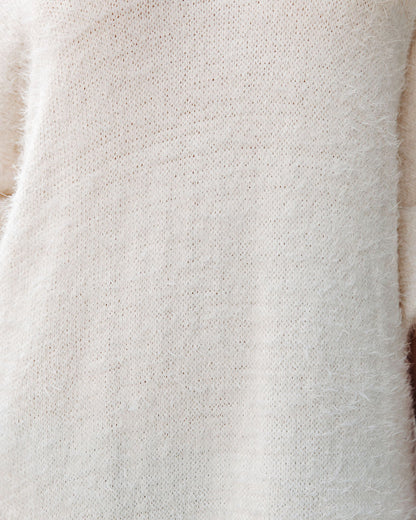 So In Love Knit Sweater Dress Ivory FINAL