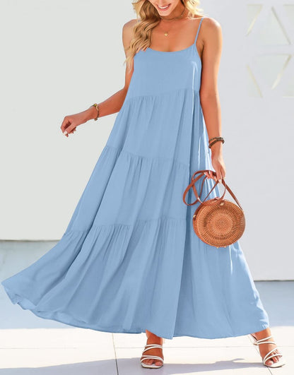 Abelia Premium Asymmetrical Maxi Dress for Summer Boutique Collection