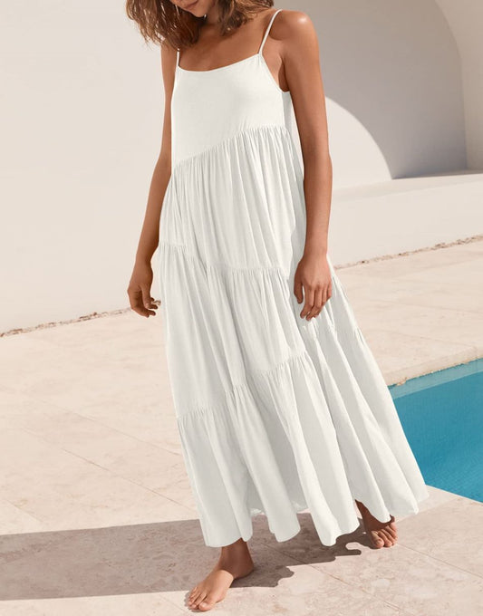 Abelia Premium Asymmetrical Maxi Dress for Summer Boutique Collection