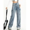All-match High Waist Cargo Jeans