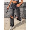Boyfriend Fit Knee Ripped Jeans