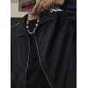 Contrast Stripe Zip Up Jacket