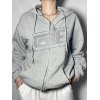 Rhinestone Letter Graphic Hoodie