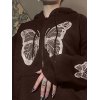 Y2K Butterfly Oversized Zip Up Hoodie