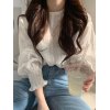 Crochet Lace Long Sleeve Blouse