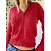 Cable Knit Zip Up Hooded Cardigan