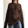 Striped Ribbed Pullover Knit Sweater