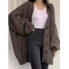 Knitted Button Down Long Cardigan