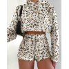 Solid Plush Hoodie With Shorts Lounge Set