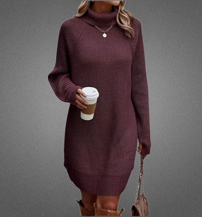 Verónica Elevated Warm Sweater Dress for Women Evening Wear Edit
